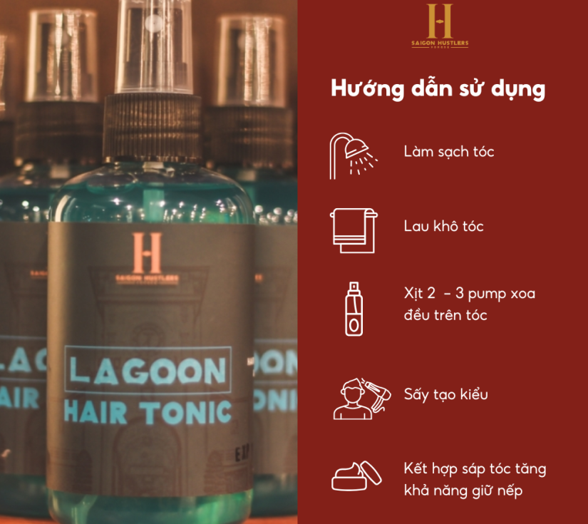 Xịt tạo phồng tóc Lagoon Hair Tonic 200ml, Pre Styling tạo phồng tóc