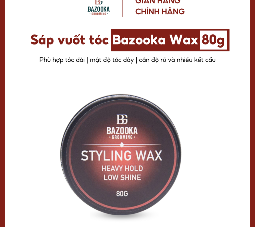 Sáp vuốt tóc Bazooka Grooming Styling Wax 80g